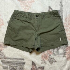 Ralph Lauren Green Cargo Shorts Casual Style